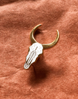 Cow Skull Enamel Pin