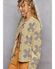 Balloon Sleeve Oversized Fit Quilted Jacket