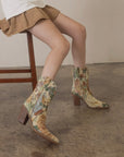 The Sorrel | Floral Tapestry Western Bootie