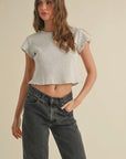 Mini Waffle Short Sleeve Top