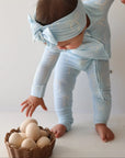 *SALE* Bamboo Zip Romper | Blue Bows