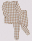 2 Piece Bamboo Set | Tan Gingham