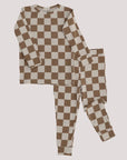 2 Piece Bamboo Sets | Brown Check