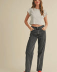 Mini Waffle Short Sleeve Top