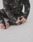 Western Bamboo Zipper Romper