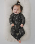 Western Bamboo Zipper Romper