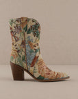 The Sorrel | Floral Tapestry Western Bootie