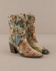 The Sorrel | Floral Tapestry Western Bootie