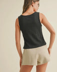 Pointelle Mini Ruffle Top