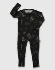 Western Bamboo Zipper Romper