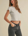 Mini Waffle Short Sleeve Top