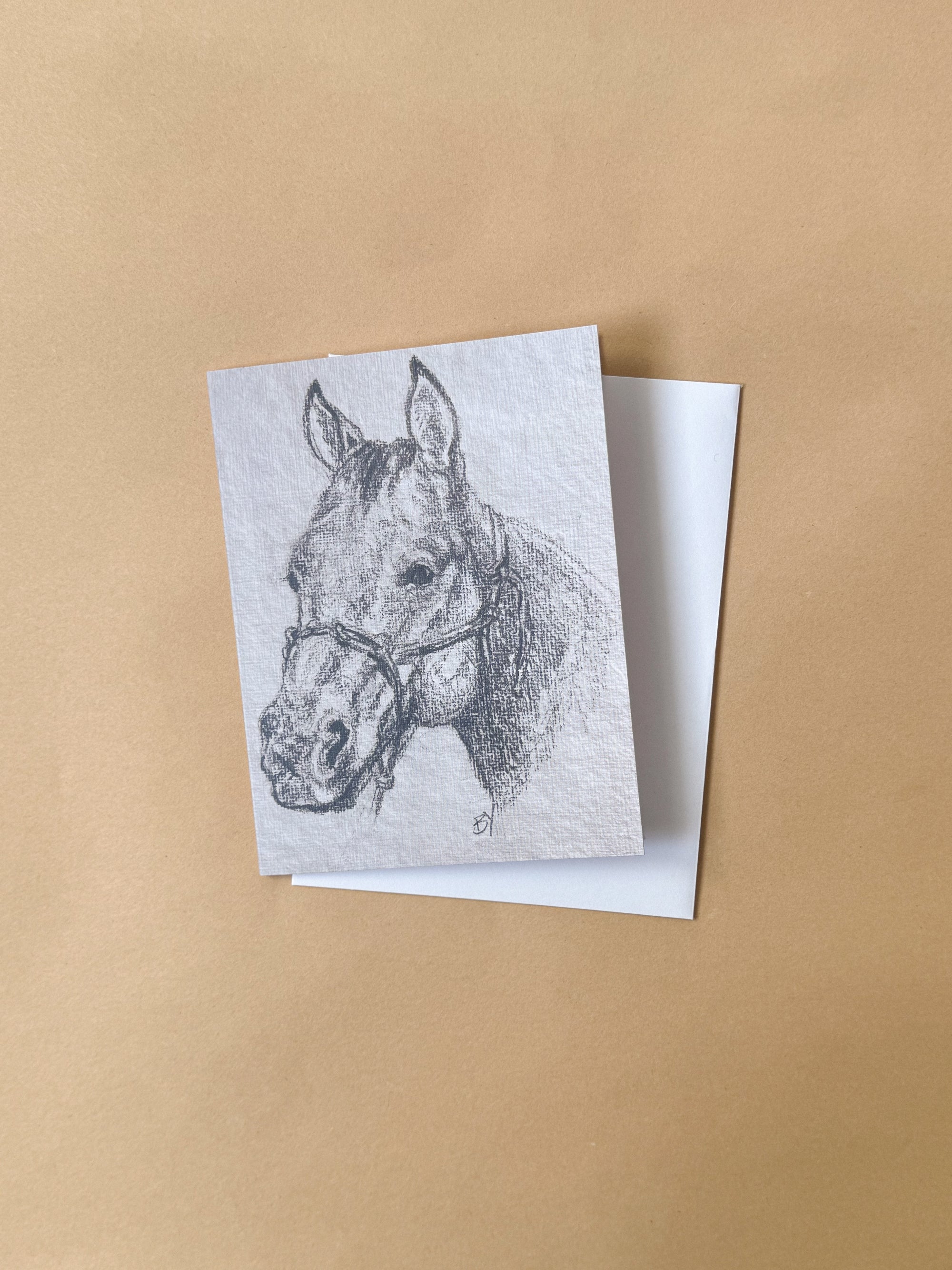 Horse Sketch Greeting Card