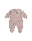 Relaxed Fleece Jumpsuit, Polka Dots - Quincy Mae