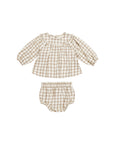 Mia Top + Bloomer Set,  Cinnamon Plaid - Quincy Mae