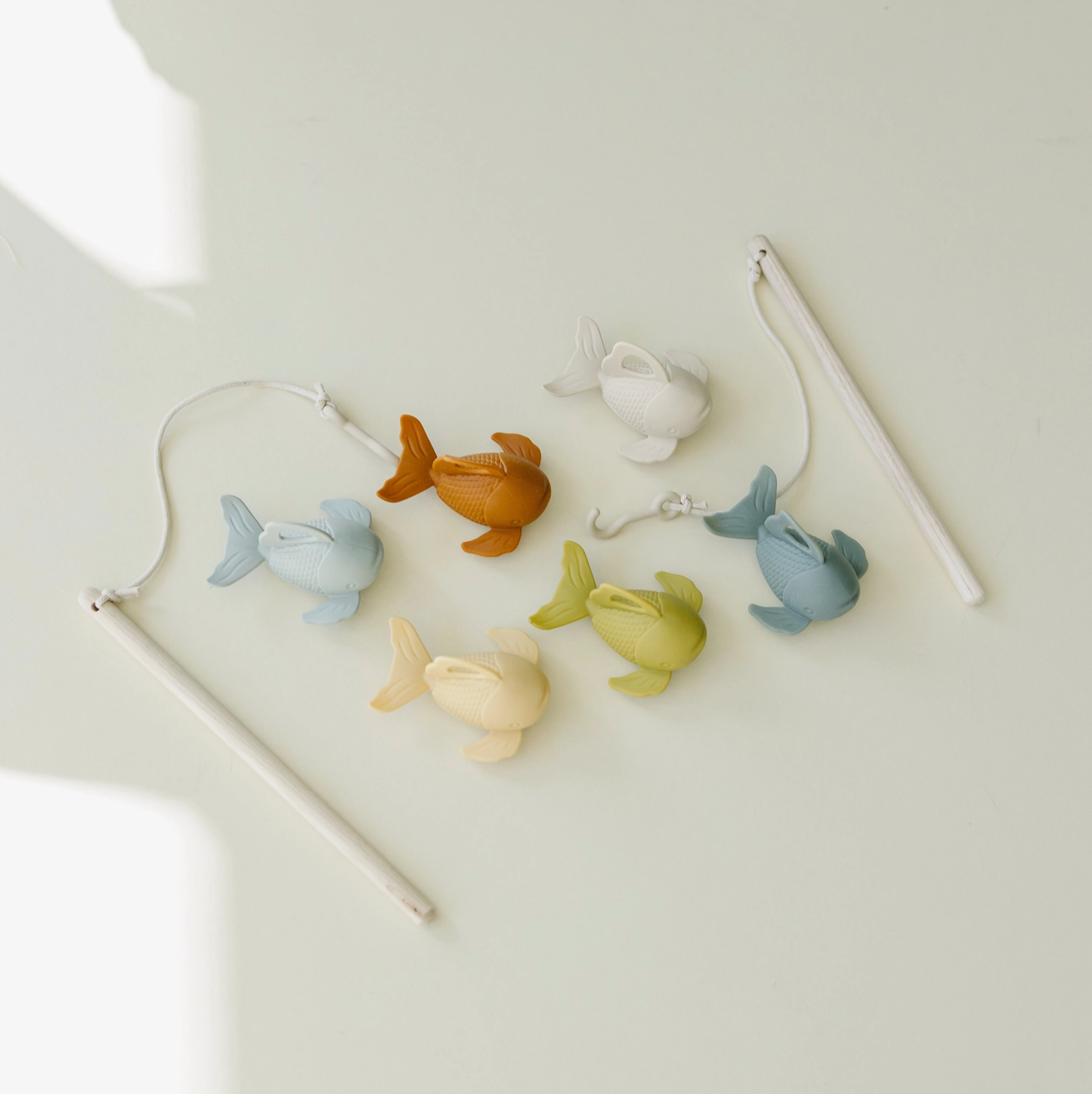 Silicone and Wood Fishing Play Set