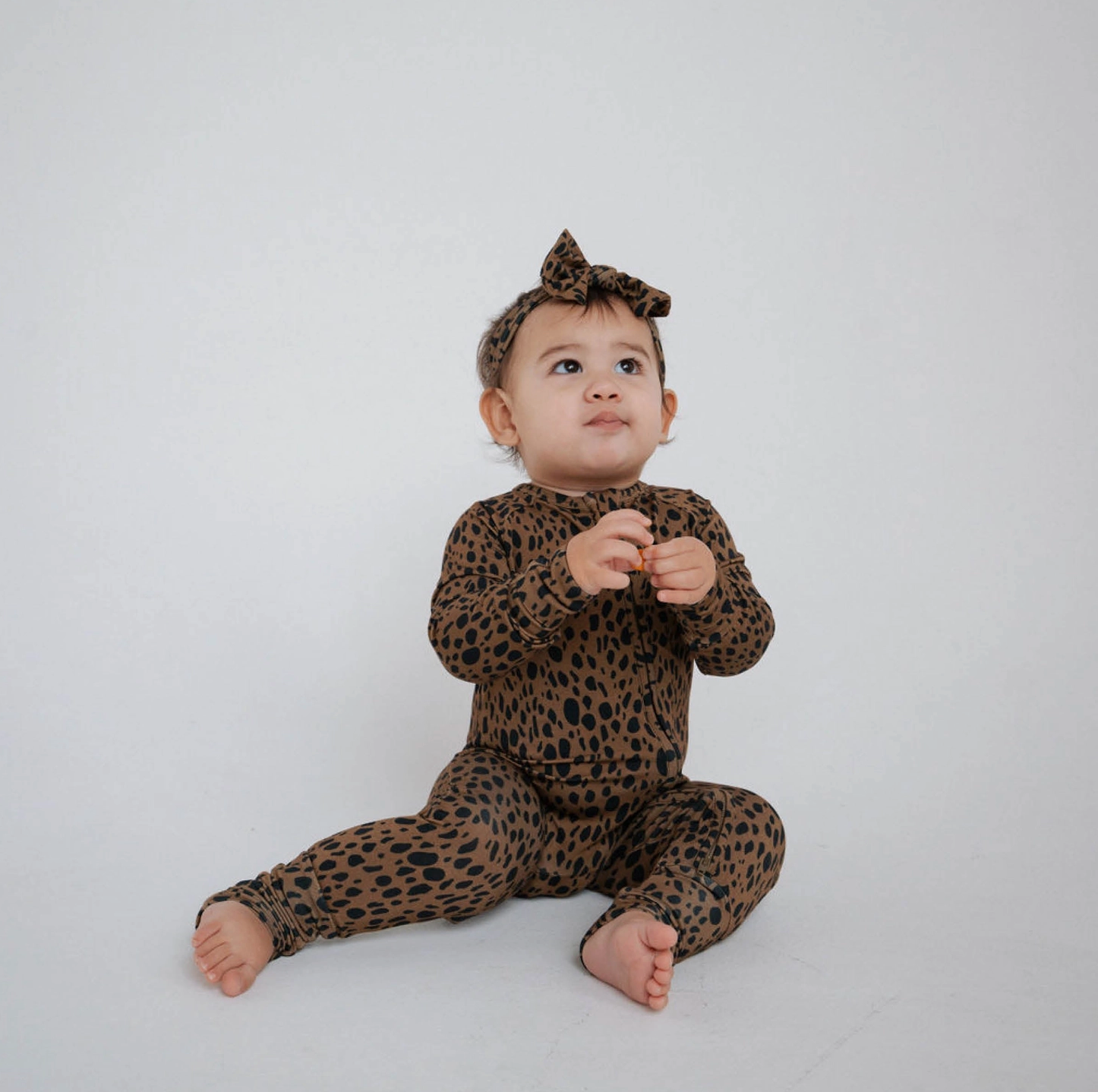 Cheetah | Bamboo Zip Romper