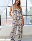 Embroidered Floral Tank & Pants Sets