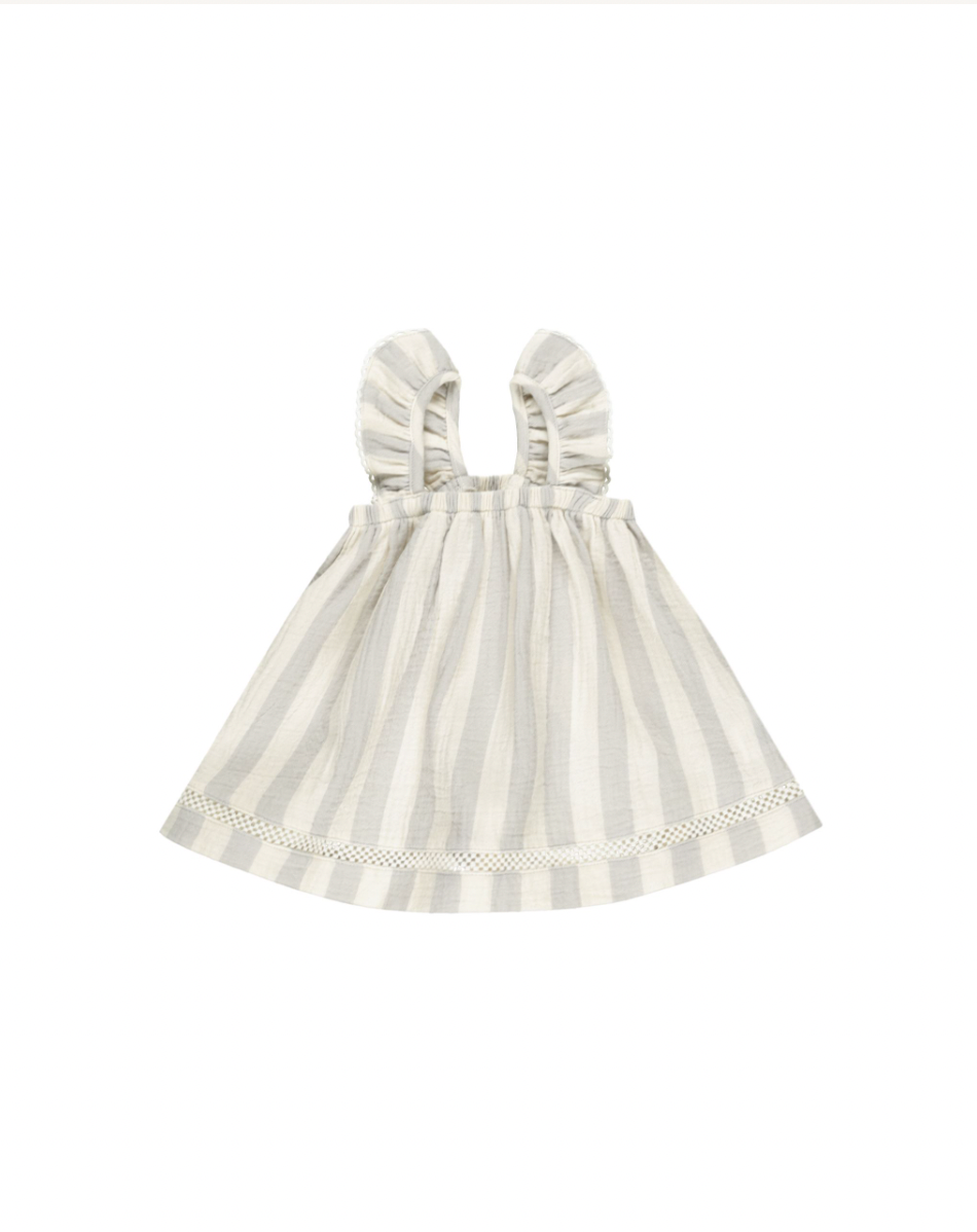 Ruffled Tank Dress || Sky Stripe, Quincy Mae