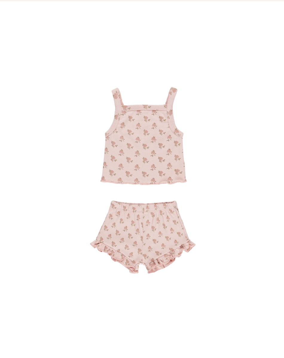 Evie Tank + Shortie Set || Rose , Quincy Mae