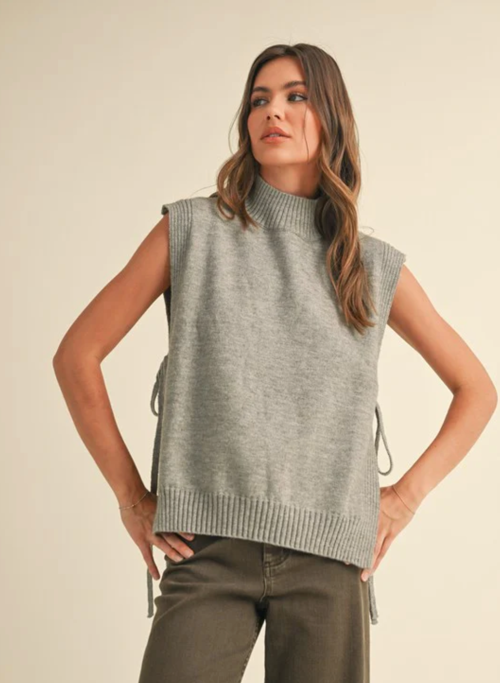 Mock Neck Sweater Vest