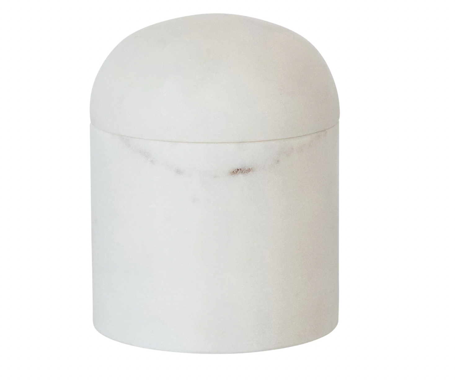 Marble Container with Lid, White