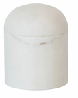 Marble Container with Lid, White