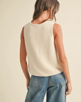 Tied Front Knitted Vest