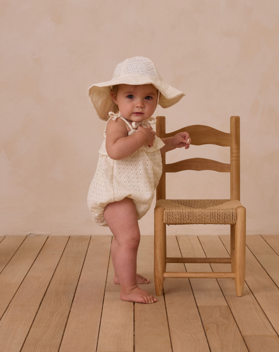 Ruffle Romper || Ivory, Rylee + Cru