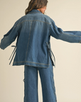 Tied On the Side Denim Jacket