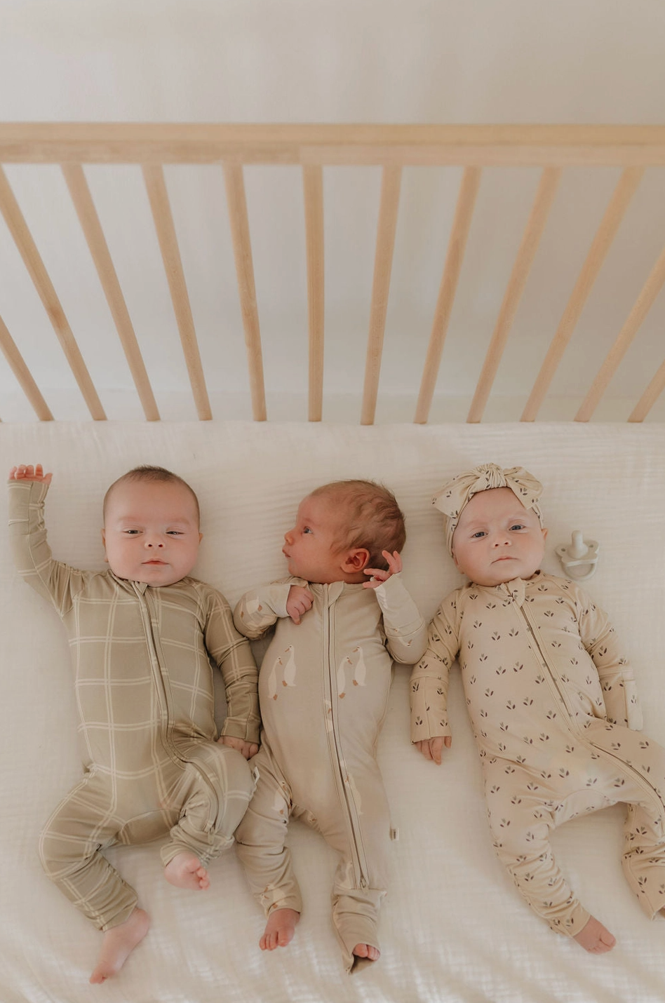 Bamboo Zip Romper | Linen Grid