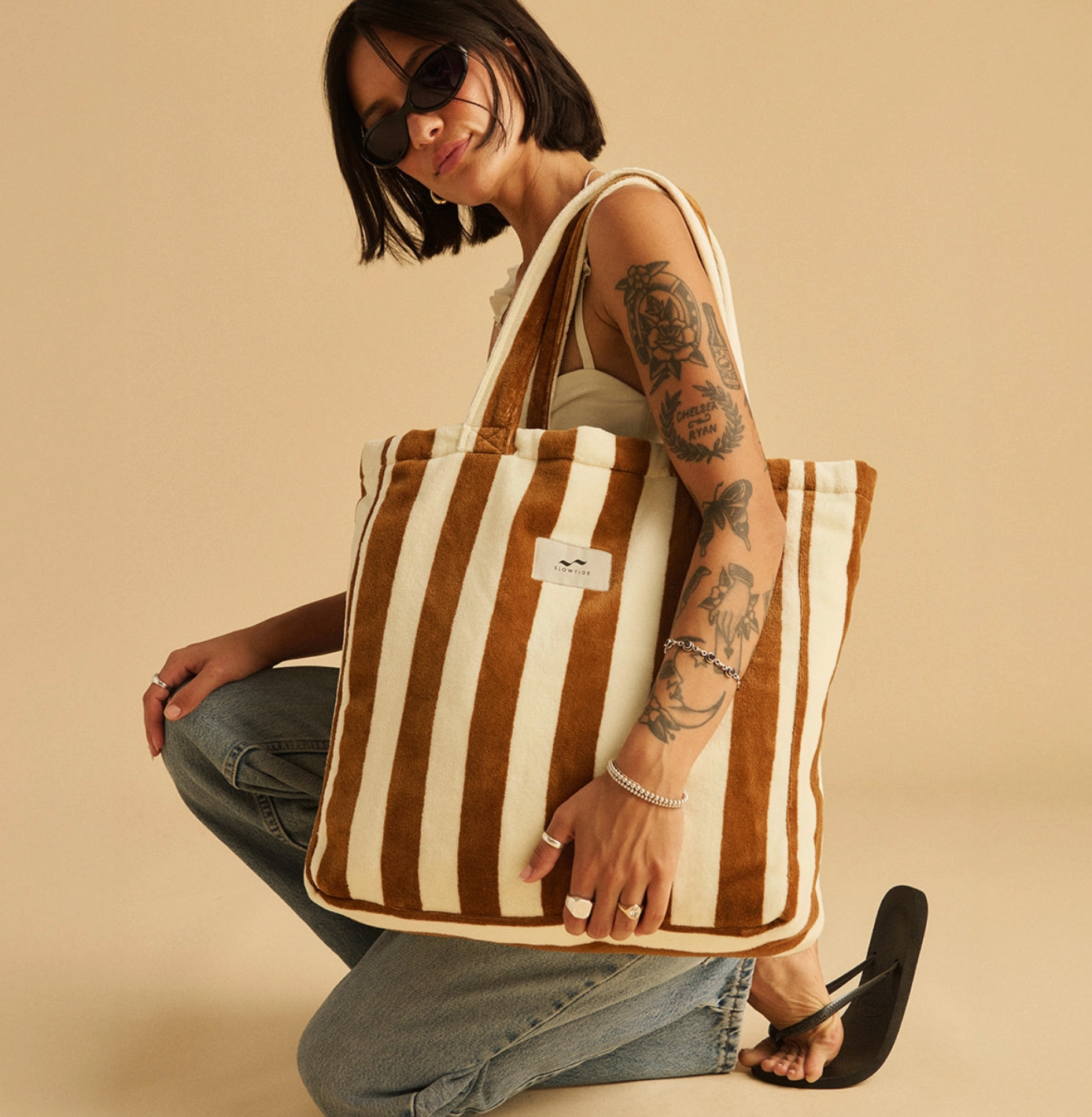 Cabana Terry Tote Bag - Brush