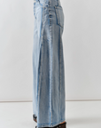 Pintucked Wide Denim Pants