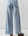 Pintucked Wide Denim Pants