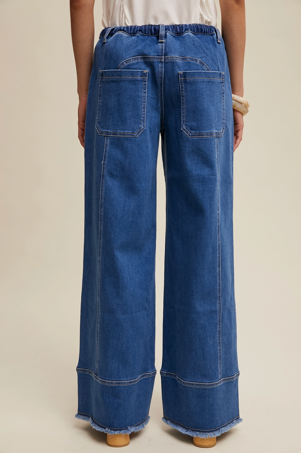 Relaxed Wide-Leg Denim Pants