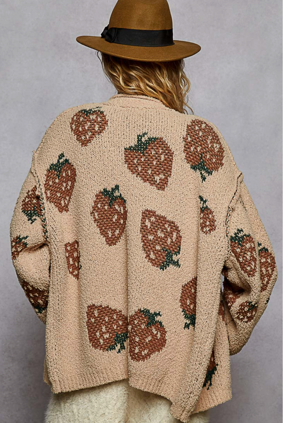 Long Sleeve Fruit Berber Cardigan