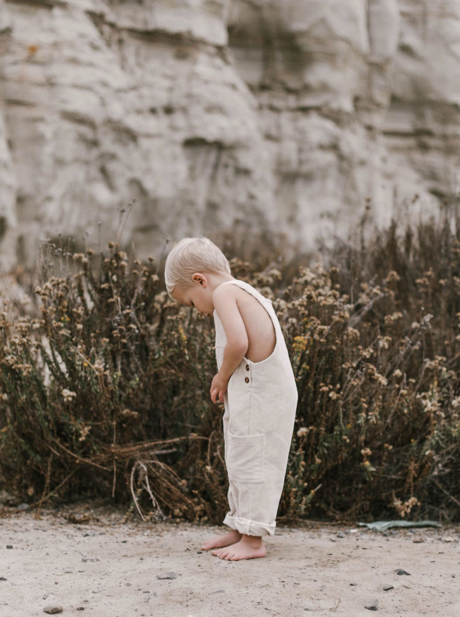 Corduroy Overalls - Oat