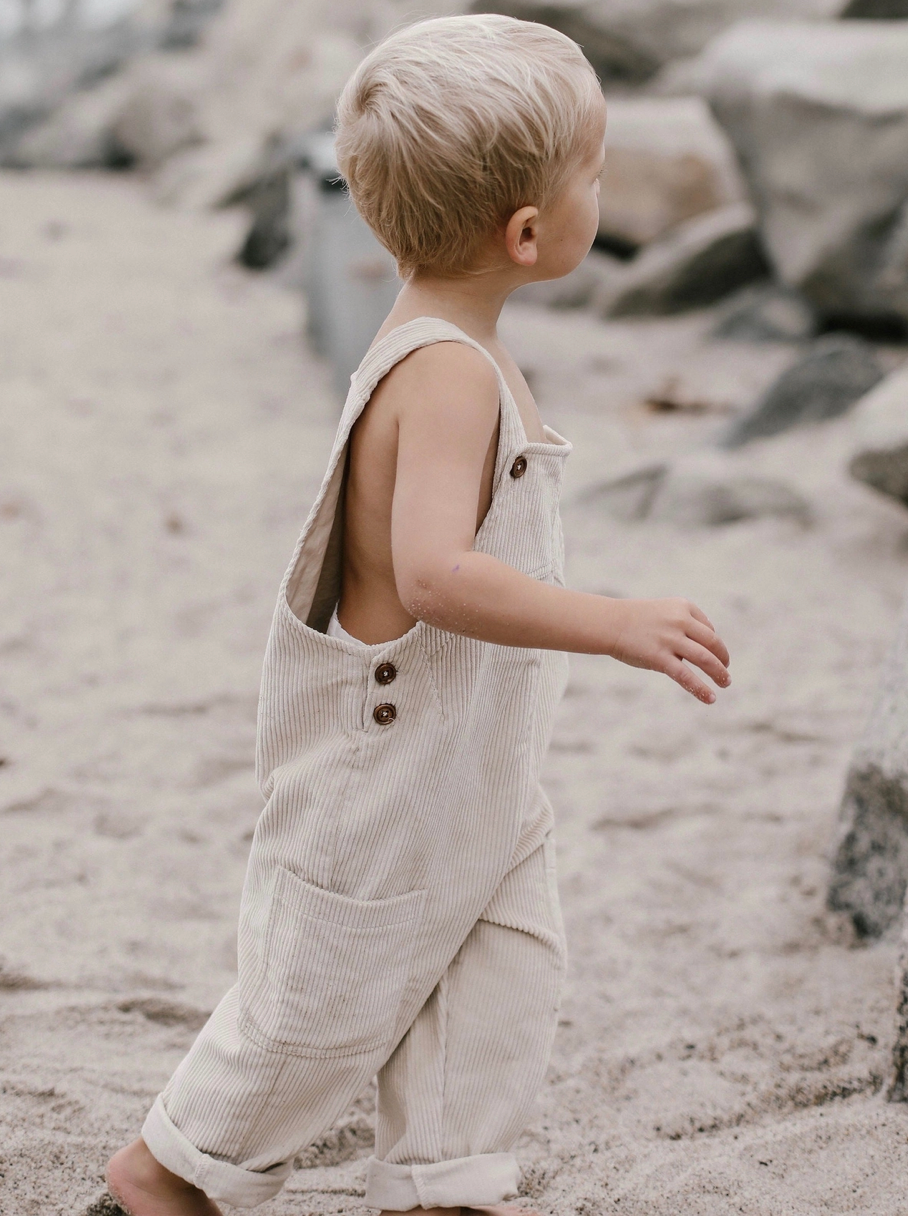 Corduroy Overalls - Oat