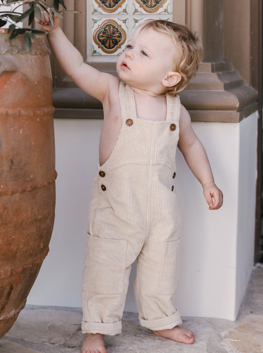 Corduroy Overalls - Oat