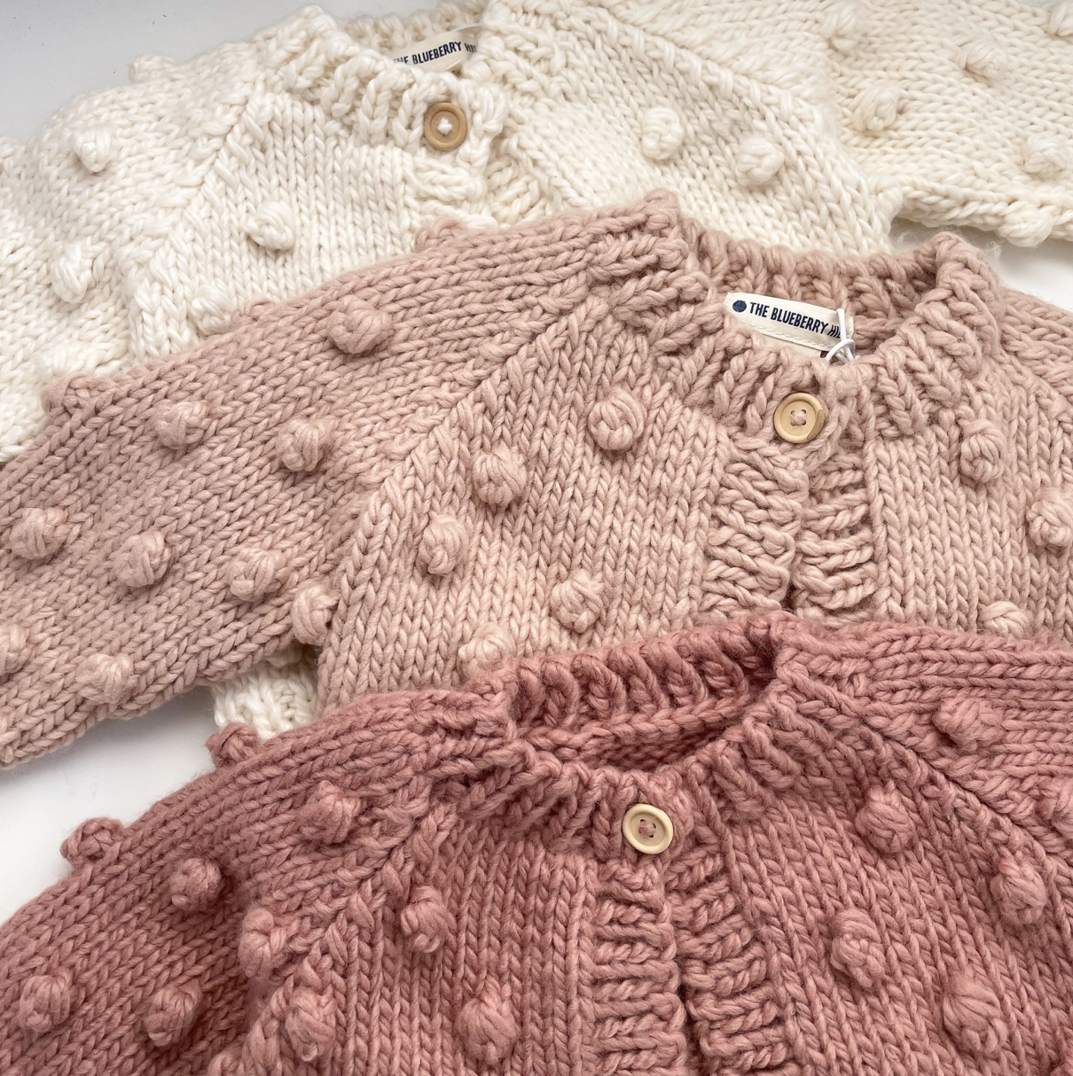 Popcorn Cardigan, Blush Kids