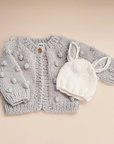 Popcorn Cardigan, Bowie Grey Kids