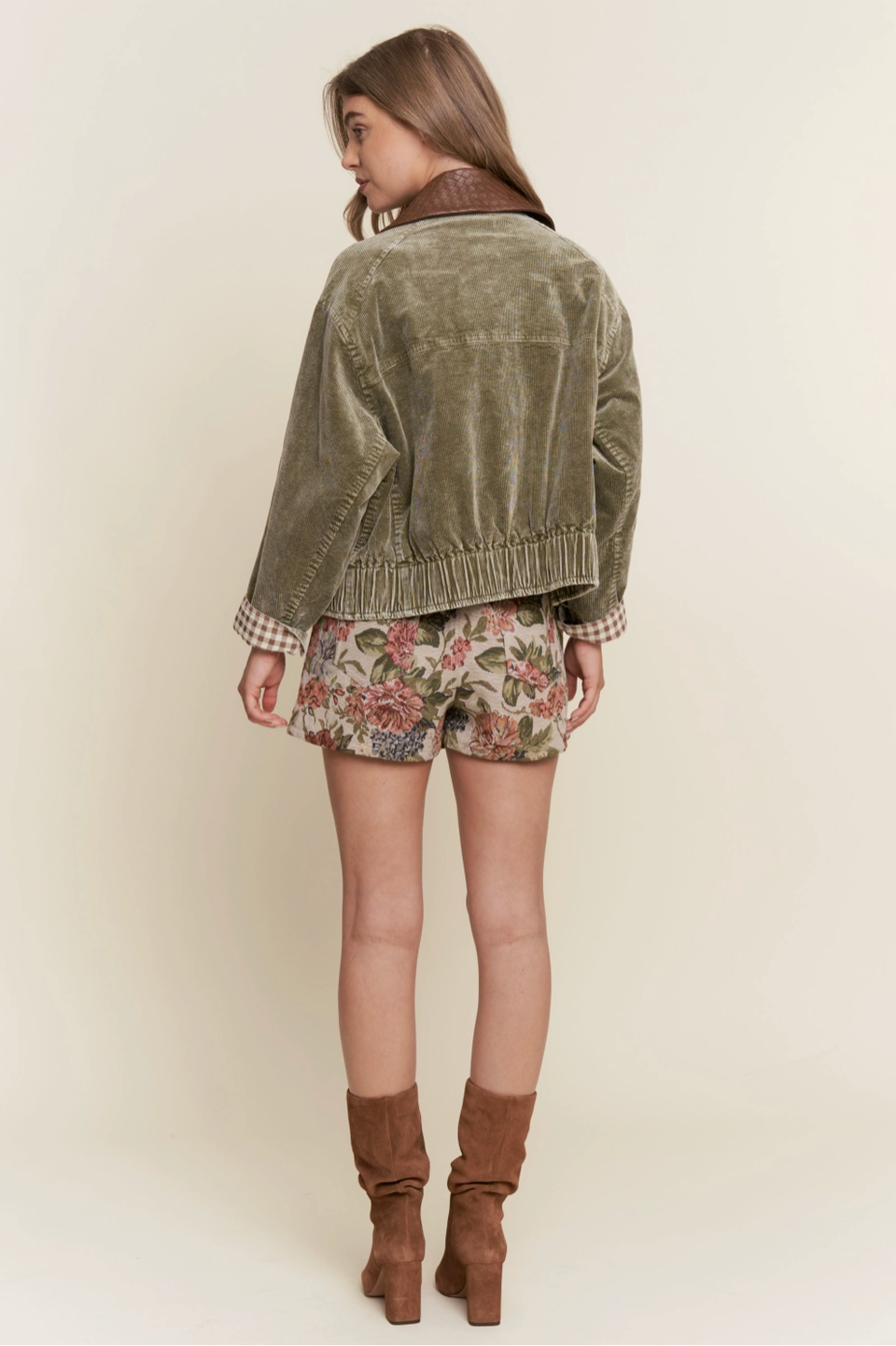Mineral Washed Corduroy Button Jacket