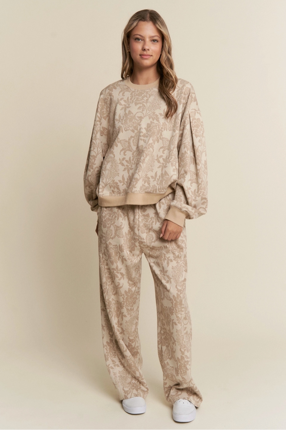 Floral Knit Casual Set