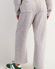WASHED TEXTURED RIB TERRY PANTS