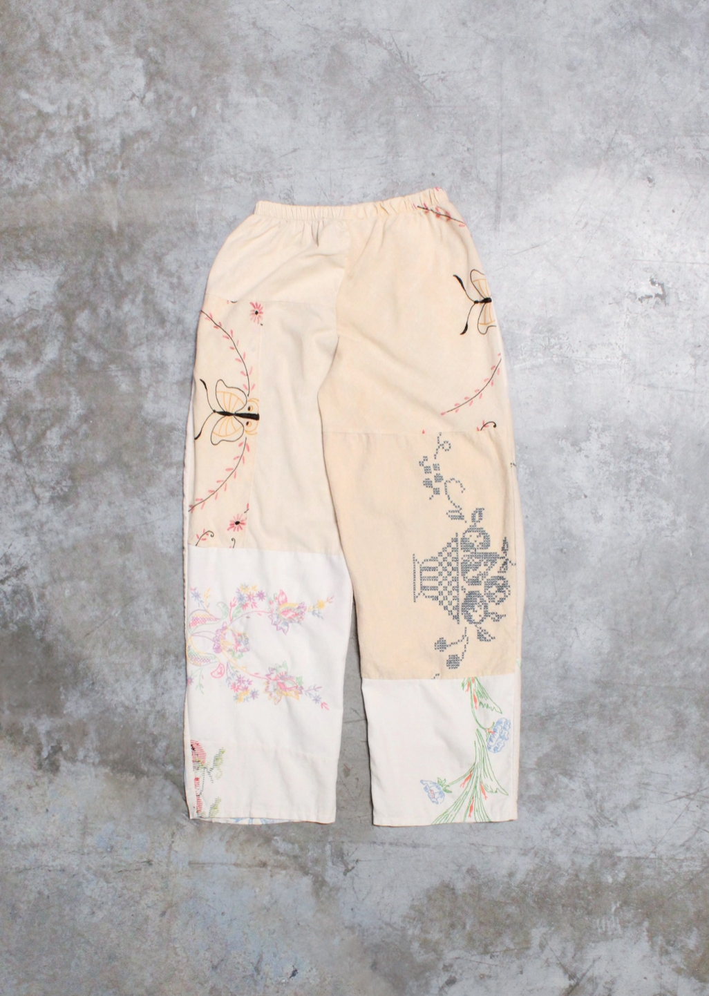 Embroidered Pieced Pant