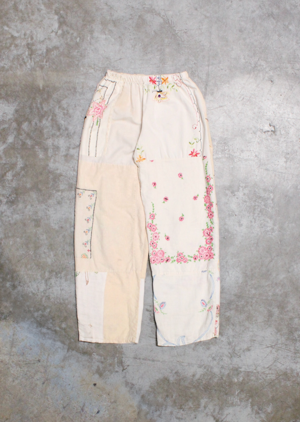 Embroidered Pieced Pant