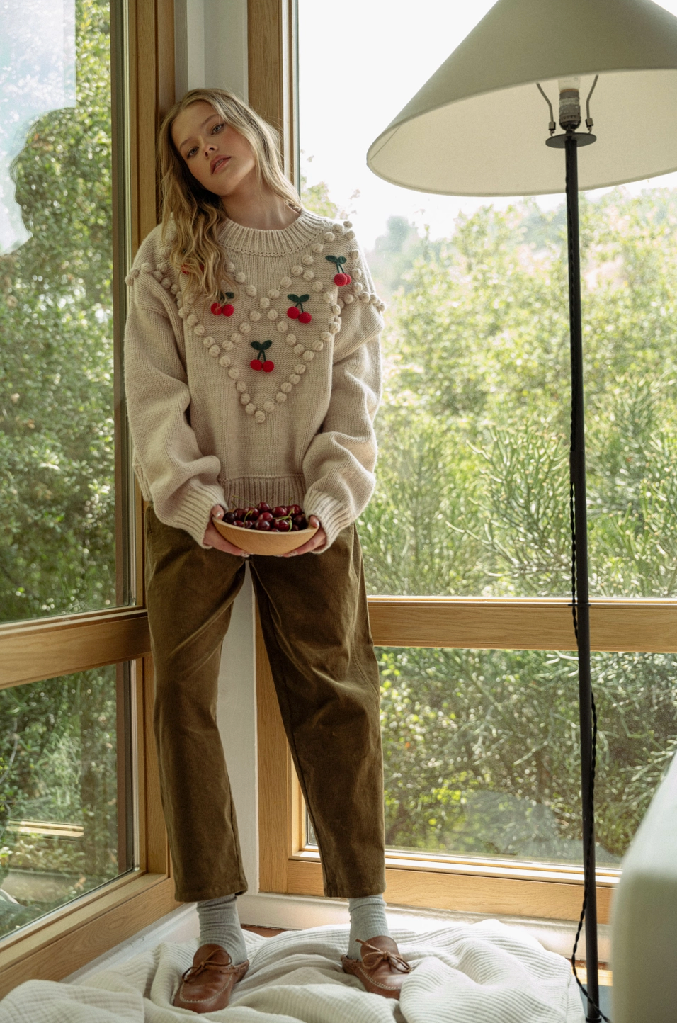 Cherry Trim Sweater