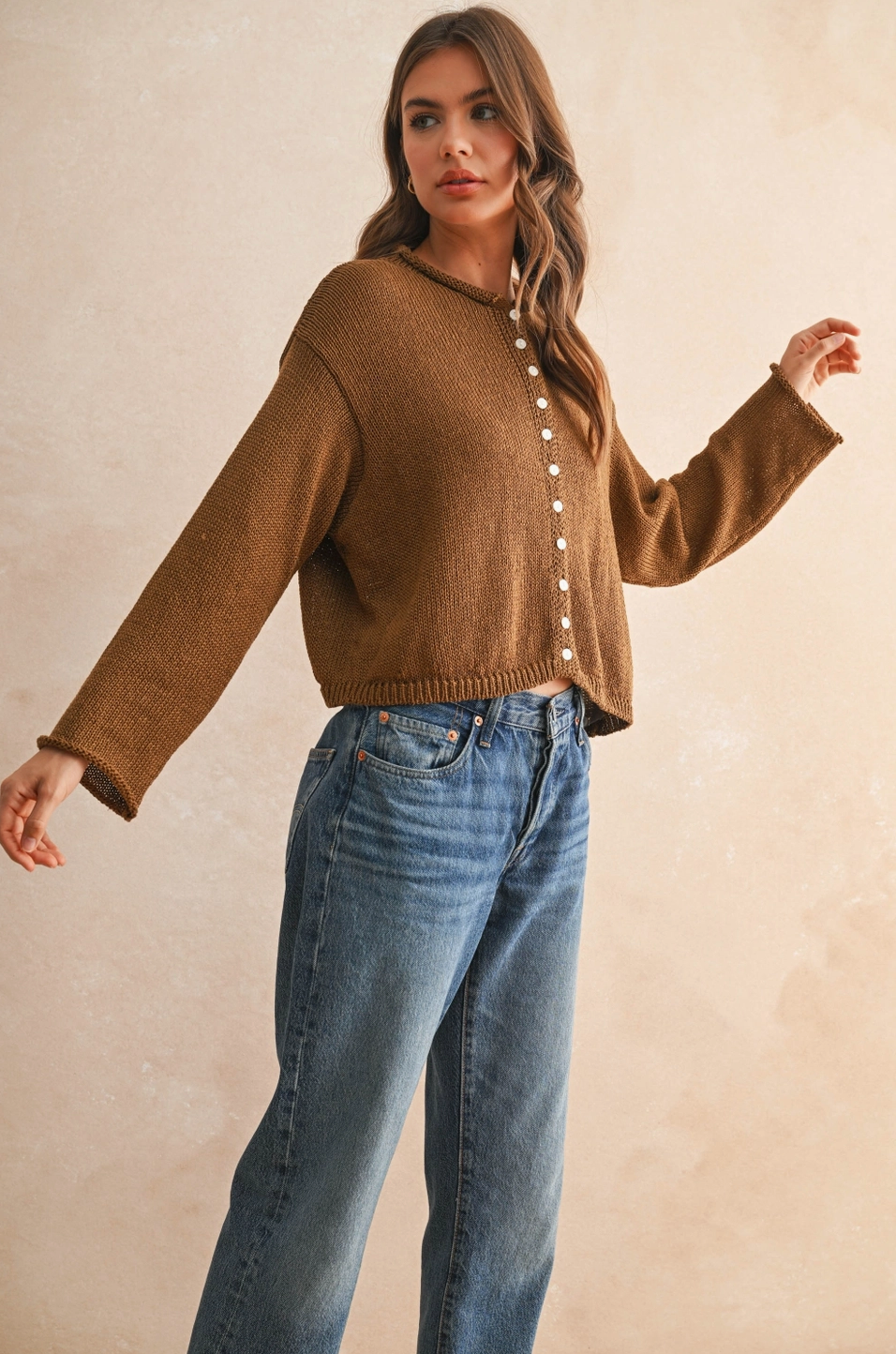 Light Weight Button Front Cardigan