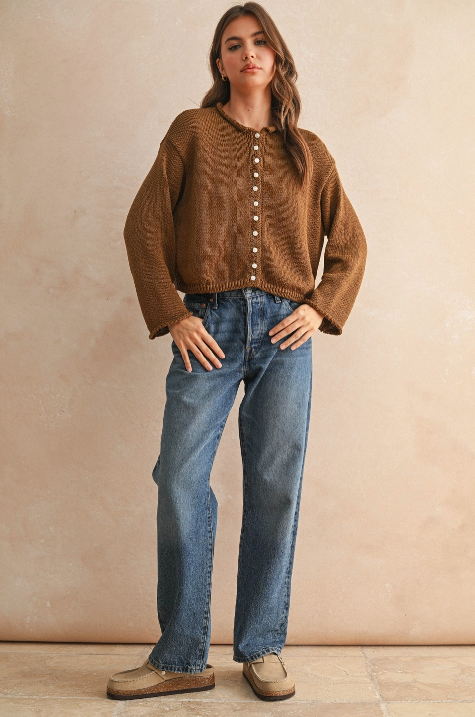 Light Weight Button Front Cardigan