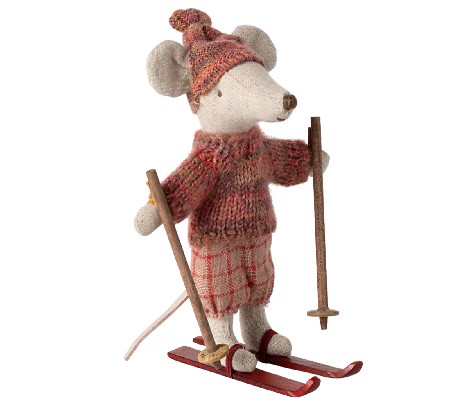 Winter mouse with ski set, Big sister - Rose