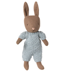 Rabbit, Micro - Brown - Blue knitted suit Maileg